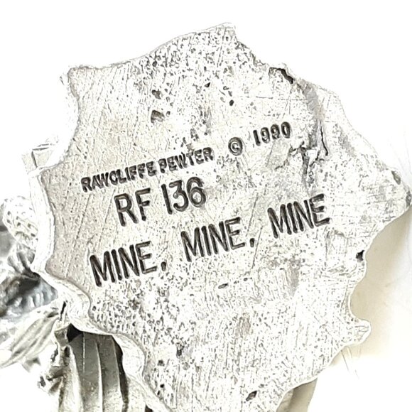 Mine, Mine, Mine Dragon Pewter Figure 1990 Rawcliffe Fantasy Collectibles - Picture 9 of 9